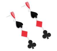 GLEAVI Orecchini Pendenti Geometrici Motivo Carte da Gioco Ornamenti Creativi per le Orecchie Accessori Unici per Feste e Regali Speciali