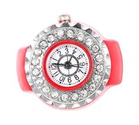 GLEAVI Orologio Anello Lucido Donna Anello da Dito Decorativo Ciondoli Scintillanti da Dito Liscio e Bello