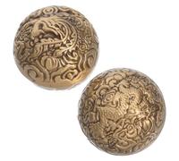 GLEAVI Palle Cinesi per le Mani in Ottone 500 G Set da 2 Motivo Drago e Mitologico per Esercizi di Rafforzamento Presa Massaggi e Riabilitazione Muscolare Attrezzatura Fitness Manuale