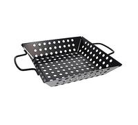 GLEAVI Piastra da Barbecue al Carbonio Antiaderente con e Foro Drenaggio Utensile per Grigliate all Aperto