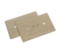 GLEAVI Placca Interruttore Scintillante Strass 2 Pezzi, Copertura Decorativa Dorata Singola, Piastra da Parete per Bagno e Cucina, Accessori la Casa Installazione Semplice
