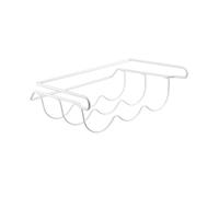 GLEAVI Porta Bottiglie in Ferro Bianco, Scaffale Per Frigorifero e Organizer Per Bottiglie, Supporto Resistente Per Lattine Di Soda e Bevande, Adatto Per Cucina, Bar e Ufficio