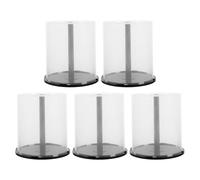 GLEAVI Porta CD/Dvd in Plastica Trasparente 5 Pezzi Contenitori Capacità 100 Dischi Organizer per Archiviazione Multimediale