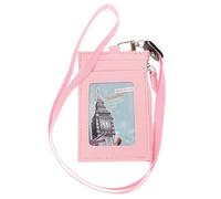 GLEAVI Portafoglio Donna Leggero e Portatile con Scomparti per Carte a Forma di Cuore in Pu e Lega, Bustina Portamonete Rosa con Tracolla per Uso Quotidiano