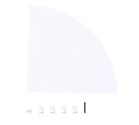 GLEAVI PVC Mensola Angolare a Parete Bianca, Forma a Ventaglio | Cucina e Ufficio, Design Murale Salvaspazio, Adatta a Tazze e Piccoli Oggetti, 22cm