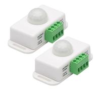 GLEAVI Rilevatore di Movimento a Infrarossi Pir 12-24V Controller Timer Luce 2 Pezzi Interruttore a Rilevamento per Illuminazione Armadio Ingresso Scala e Dispensa Installazione