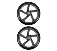 GLEAVI Ruote di Ricambio in PU Antiscivolo per Sedia a Rotelle e Deambulatori Pneumatici Silenziosi 200Mm Resistenti e Leggeri Set 2 Pezzi per Mobilità Stabile e Sostituzione Rapida