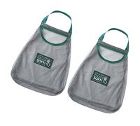 GLEAVI Sacchetti in Rete per Aglio e Verdure 2 Pezzi, Borsa a Rete Sospesa Verde, Traspirante e Salvaspazio per Cucina e Dispensa, Riutilizzabili per Conservazione di Frutta e Ortaggi