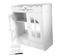 GLEAVI scaffale per cosmetici bagno pensile per arredamento sospeso parete appendini da muro Scaffale dell'organizzatore del gabinetto pensile per riporre gli oggetti plastica bianca