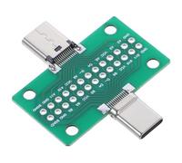 GLEAVI Scheda Adattatore Dati Type-c Doppia Faccia 24p USB 3.1 | Plastica, Inserimento Reversibile e Saldature Maschio-femmina, per Analisi Segnale e Acquisizione Video