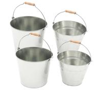 GLEAVI Secchio Per Cenere e Carbone in Metallo Resistente Antiruggine, Design Leggero e Portatile Per Barbecue, Caminetti e Bracieri Da Interno Ed Esterno, Set Da 2 Secchi Multifunzionali