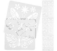 GLEAVI Set 2 Stencil Farfalla per Pittura in PVC Riutilizzabili, Compatto e Sicuro per Mani, per Lavori di Decorazione e Artigianato Creativo