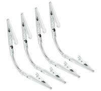 GLEAVI Set 4 Pezzi Clip Doppia Testa Flessibili in Metallo, Supporto Porta-memo con Base Stabile, Portafoto Multifunzione per Ristoranti, Eventi e Organizzazione Tavoli