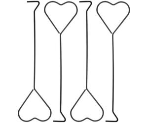 GLEAVI Set 4 Pezzi Ganci per Stoppino Candela in Ferro Nero Design a Cuore, Regolatore Stoppino Senza Sbavature per Spegnere la Fiamma