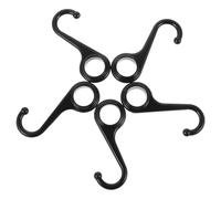 GLEAVI Set 5 Ganci per Appendere Utensili e Asciugamani in Lega di Zinco e Ferro Nero Multipurpose Design e Compatto per Cucina e Bagno