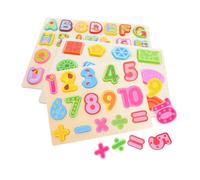 GLEAVI Set Di 3 Puzzle In Legno Tavola Di Ordinamento Montessori Con Alfabeto Numeri E Forme - Giocattoli Educativi Precoci Per L'Apprendimento Della Matematica Per I Più Piccoli
