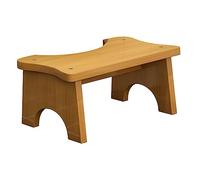 GLEAVI Sgabello Poggiapiedi in Legno Massello Per Wc, Sgabello Piccolo Stabile e Compatto, Supporto Ergonomico Per Ragazzo Ragazza e Adulti in Bagno