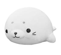 GLEAVI Sigilla giocattoli comodo cuscino da tiro animale di peluche di simulazione peluche di foca grassa animali di peluche giocattoli di foca di peluche cotone pp bianca