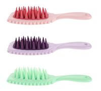 GLEAVI Spazzola Massaggiante in Silicone per Cuoio Capelluto, Set 3 Pezzi Grandi Denti a Cono, Mini Spazzola da Viaggio Compatta per Shampoo e Pulizia Delicata dei Chioma Sotto la Doccia