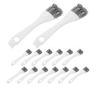 GLEAVI Spazzola per Gabbia per Uccelli 15 Pezzi Raschietto a Doppia Testa e Manico Lungo Pulitore per Posatoi e Griglia Accessorio per Pulizia Escrementi Adatta a Pappagalli e Animali