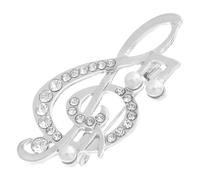 GLEAVI Spilla Decorativa Nota Musicale in Perla per Abbigliamento Femminile, per Natale e Anniversari, Design Resistente per Cappotti e Maglioni