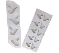 GLEAVI Stampi in Silicone per Alimenti 2 Pezzi a Forma di Cuore, Set Stampi per Lecca-lecca Flessibili Antiaderenti, per Dolci Fatti in Casa e Preparazioni di Caramelle