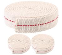GLEAVI Stoppino per Lampada ad Olio in Cotone 100% Piatto Beige Facile da Sostituire Lunga Durata per Uso Continuo Indoor e Feste Confezione da 3 Pezzi
