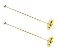 GLEAVI Supporto Bandiera da Tavolo in Metallo, 2 Pezzi Base Stabile, Asta per Bandiera Piccola per Ufficio, Sala Conferenze e Decorazione Interna