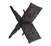 GLEAVI Supporto in Legno Marrone Intagli Artistici, Pieghevole e Resistente, per Case e Luoghi di Preghiera, Elegante Stand per Libri di Preghiera