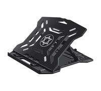GLEAVI Supporto per Laptop Pieghevole, Laptop Rack, Regolabile, Abs e Silicone, Nero, Design Cavo, Centro di Gravità Stabile, per Scrivania e Ufficio Colore Casuale