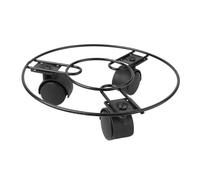 GLEAVI Supporto per Piante Ruote Girevoli Bloccabili, Base Portavaso Rotonda in Metallo Resistente per Giardino e Balcone, Portavasi Mobile per Fiori Facile da Spostare su Terra, Prato