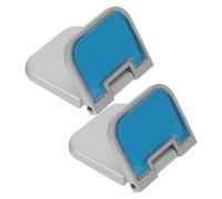 GLEAVI Supporto Portatile per Laptop 2 Pezzi in Lega di Zinco Argento Rialzo Autoadesivo per Tastiera, Regolazione Altezza Istantanea ed Esperienza Ergonomica per Ufficio e Viaggio