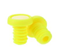 GLEAVI Tappi Manubrio Bici Colorati 1 Paio Copertura Terminale Manubrio Gialla in Plastica Resistente per Bici da Strada Mountain Bike e Pieghevoli Facile Installazione e Fissaggio