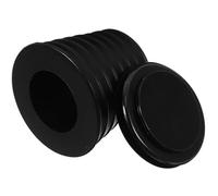 GLEAVI Tappo a Cuneo per Ombrellone da Esterno 2 Pezzi, Copertura Foro Tavolo da Patio in Gomma Nera, Protezione Resistente per Base Ombrellone da Giardino