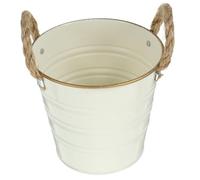 GLEAVI Vaso di Fiori d'Epoca Rustico vivaio Secchio retrò Piccolo fioriera a più Livelli da Esterno pentola Vaso per Piante Desktop Flowerpot vasi da Fiori all'aperto Ferro da Stiro Beige