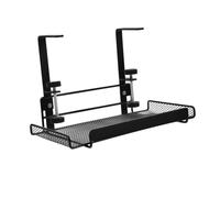 GLEAVI Vassoio Organizzatore per Cavi Sotto Scrivania con Morsetto Regolabile in Acciaio Carbonio Nero Mensola Piccola per Gestione Fili e Spazi Ufficio