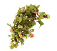 GLEAVI Vite di Rosa Artificiale Ghirlanda di Swag Arco di Fiori Ghirlanda di Rose Pendenti Ghirlanda Floreale Ghirlanda di Vite Rosa Festone Floreale Fiori Ad Arco Arancia Fiore di Seta