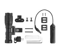 GLECTICALT M340A Torcia Tattica con Attacco Girevole, 600Lumen LED Torcia con Doppio Interruttore a Pressione e Pulsante sul Cappuccio Posteriore per Tripla Funzionalità di Commutazione