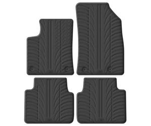 gled Ring 0096 Set Tappetini in gomma Cross Land X 6/2017 (T Profilo 4 pezzi con clip di montaggio), Nero