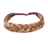 Gledola 2 fili trecce intrecciate fascia per capelli sintetici intrecciati elastici elastici, accessori per capelli per le donne, ragazze (biondo fragola)