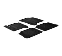 Rubber Car Mats-Set di tappetini in gomma per Citroen C3 Picasso più clip di fissaggio, profilo a T, 4 pezzi