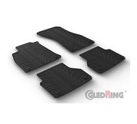 Gledring Tappetini in Gomma Compatibile con Audi A6 & A7 5/2018- (Profilo T 4-Parti + Clip di Montaggio)