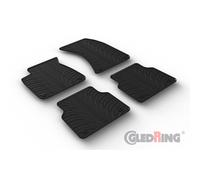 Gledring Tappetini in Gomma Compatibile con Audi A8 (4H) 2010-2017 (Profilo T 4-Parti + Clip di Montaggio)