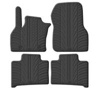 Tappetini in gomma compatibile con Renault Zoe I 2012-2019 & II 2019- (Profilo T 4-parti + clip di montaggio)