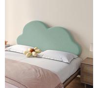 Gleedipre A forma di nuvola Cuscini della testiera Moderatamente morbidi e duri Alto rimbalzo Stile francese Antiurto Da comodino Schienale ampio(Verde,101x65x10cm)