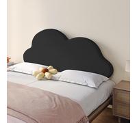 Gleedipre A forma di nuvola Cuscini della testiera Moderatamente morbidi e duri Alto rimbalzo Stile francese Antiurto Da comodino Schienale ampio(Nero,101x65x10cm)