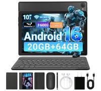 Gleeso Tablet Android 16 da 10 Pollici, Tablet con Tastiera 20GB+TF 1TB, Android