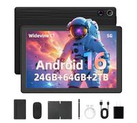 Gleeso Tablet Android 16 da 10 Pollici, Tablet con Tastiera 20GB+TF 1TB, Android Tablet PC con Mouse, Penna Stylus, 6000mAh, Fotocamera da 8MP, WiFi 5G, Laptop Portatile per Studenti e Aziende