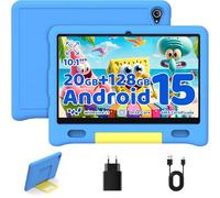 Gleeso - tablet per bambini, Android 15 Tablet per bambini da 10 pollici Octa-Core con custodia, scheda TF da 128 GB da 1 TB espandibile per bambini piccoli, controllo parentale, doppia fotocamera