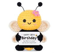 Gleevara 18° compleanno ragazza - Statuetta di api lavorata all'uncinetto a | Gleevara Regalo per il 18° compleanno di ragazze, moglie, migliore amica, sorella, figlia, famiglia, compagni di classe